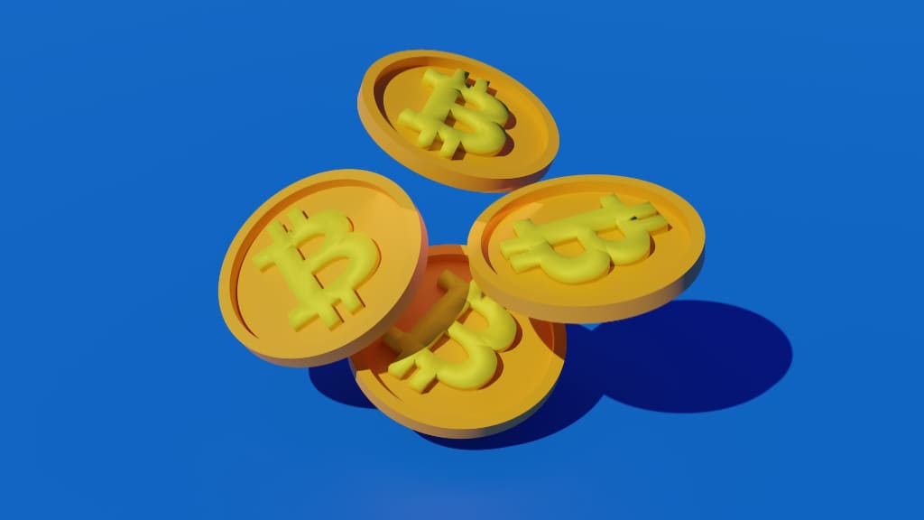 4枚のビットコイン
